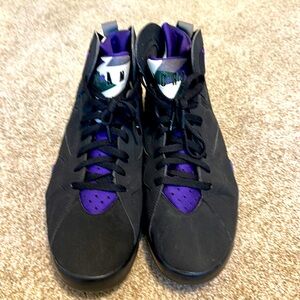 Air Jordan 7 Retro Ray Allen Black/Purple Shoes - Size 14